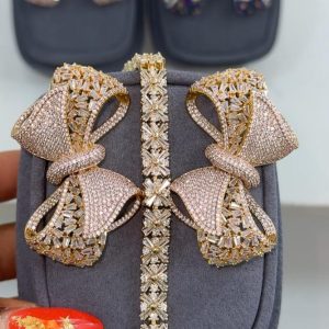 ZIRCONIA EARING AND MATCHING BRACELET