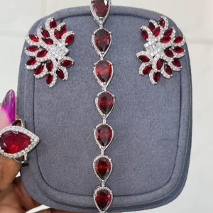 EARING AND MATCHING BRACELET WITH RING